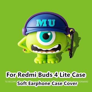 【คุณภาพสูง】เคสหูฟัง แบบนิ่ม ลายการ์ตูนพายสีม่วง สําหรับ Redmi Buds 4 Lite Redmi Buds 4 Lite