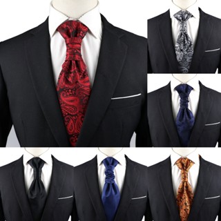Zonfaz หรูหราผู ้ ชาย Paisley Tie สีแดงสีดําสีฟ ้ า Tuxedo เ…
