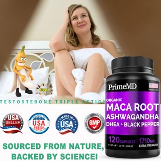 Maca Root Capsules ผง 1710 มก ผสมกับราก Ashwagandha, รากโสม, Tribulus Terrestris ฯลฯ อาหารเสริมสำหรับผู้ชาย