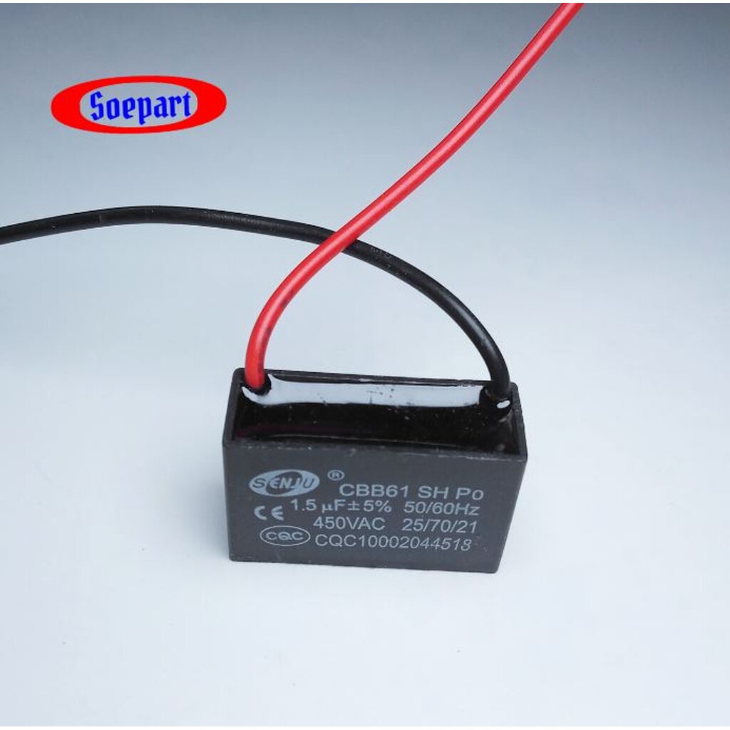 คาปาซิเตอร์   SQ 20uF 450V. senju CAPACITOR เพื่อใช้สำหรับปั้มน้ำ มอเตอร์ พัดลมต่างๆ