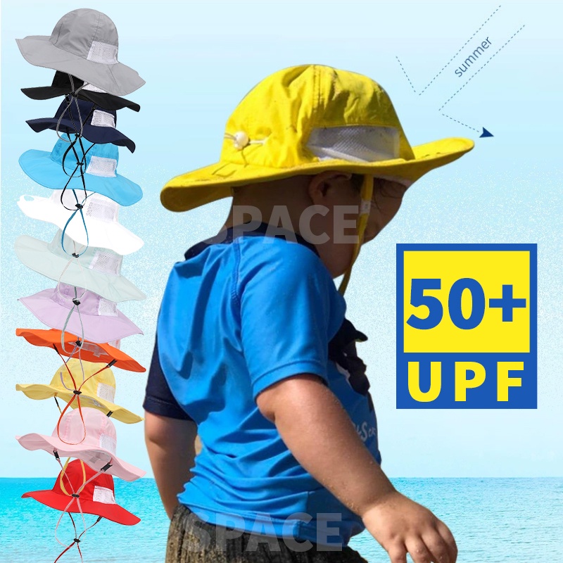 Upf50+ หมวกกันแดด 2-6 ปี หมวกเด็ก หมวกบักเก็ต UV กันน้ํา น้ําหนักเบา ระบายอากาศ เหมาะกับฤดูร้อน สําหรับเด็กผู้ชาย และเด็กผู้หญิง หมวก