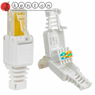 Kenton 8P8C ปลั๊กคริสตัล Rj45 เชื่อมต่อแบบพกพา Poe กล้องวงจรปิดอีเธอร์เน็ตเคเบิ้ล Cat6 / หลากสี