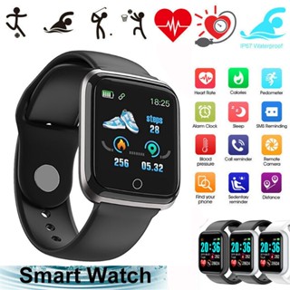 สมาร์ทวอทช์ Y68 สมาร์ทวอทช์บลูทูธนาฬิกาหน้าจอสัมผัส IOS Android Heart Rate Monitor เดินวิ่ง Smart Watch