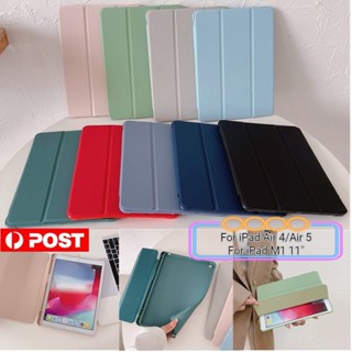 เคสหนัง TPU นิ่ม กันกระแทก พร้อมช่องใส่ปากกา และขาตั้ง สําหรับ iPad M1 Air 4th 10.9 นิ้ว iPad Air 5th 10.9 นิ้ว iPad Pro 11 2021 2022 2018 2020