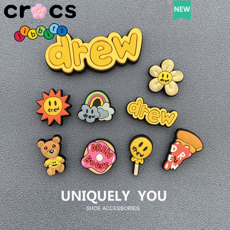 jibbitz crocs จิ๊บบิท Shore Charms DREW jibbitz ชุด ขาตั้งโครเชต์ jibbitz ที่วางโครเชต์ ตัวติดรองเท้า crocs รู เล็ก