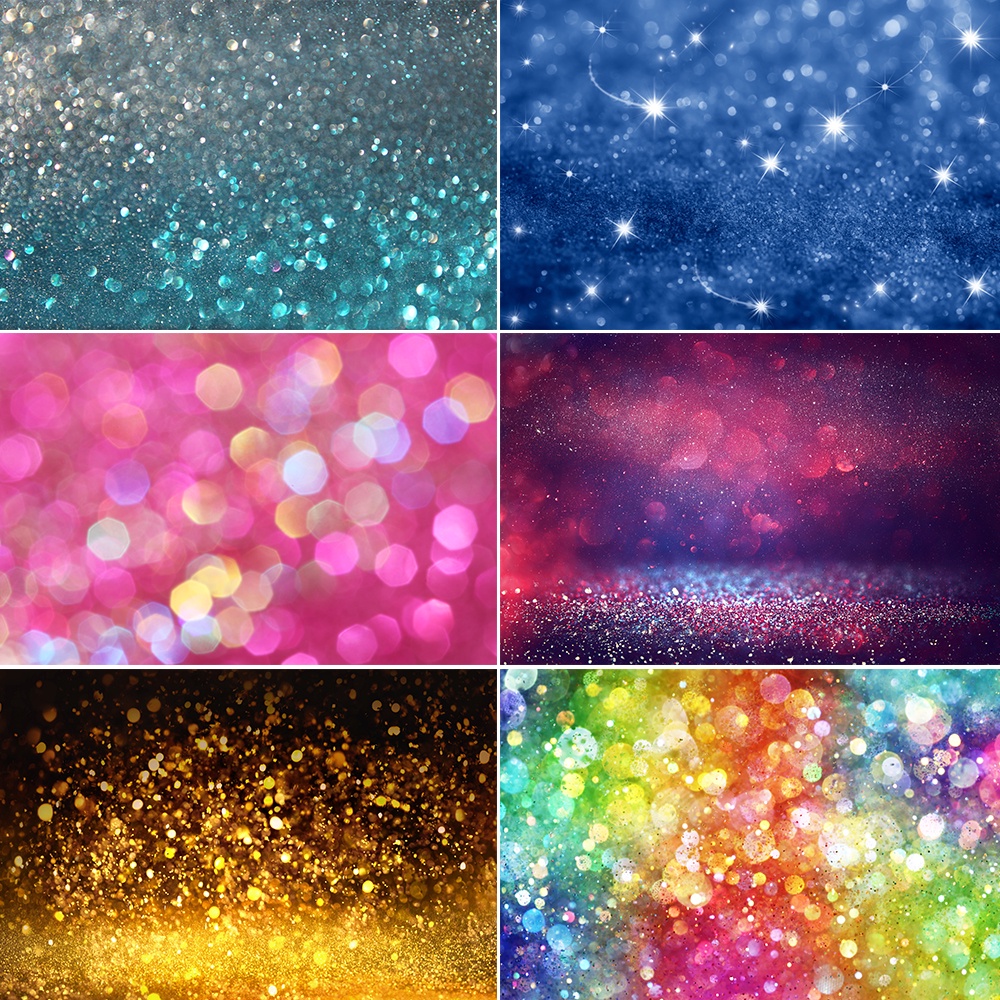 หลากสี Glitter Bokeh Polka ฉากหลังสําหรับงานแต่งงานวันเกิดทารกแรกเกิดตกแต่งฝักบัวการถ่ายภาพพื้นหลัง