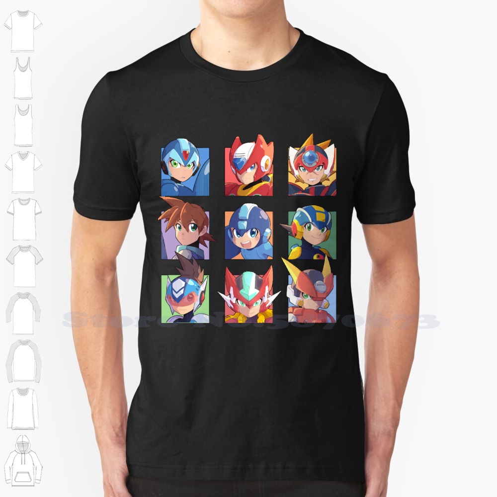 ◘Mega Robots Legacy Cool Design เสื้อยืดอินเทรนด์ Megaman Mega Man Megamanshirt Mega Man X Rockman R