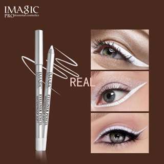 CYREAL Imagic Gel Eyeliner Waterproof Ultra Slim 1.0Mm Soft Eye Liner Pencil แต่งหน้าแห้งเร็วสีขาวสำหรับดวงตา