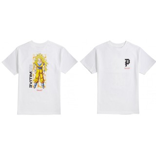 【ใหม่】Primitive x Dragon Ball Z Goku Glow T-Shirt White