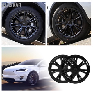 ALASKAR 4PCS Car Hub Caps กันน้ำล้อฝาครอบ Hubcaps อุปกรณ์เสริมภายนอกสำหรับ Tesla รุ่น Y 2020 ถึง 2023