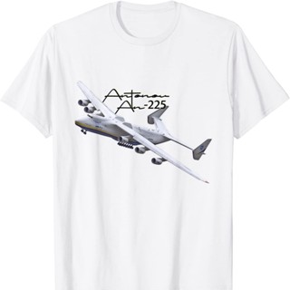 GOOD YFเสื้อยืดผ้าฝ้ายพิมพ์ลาย2022 ใหม่แนวโน้มสบายๆโซเวียตยูเครน Antonov AN-225 Mriya Strategic Airlift Cargo เครื่องบิน