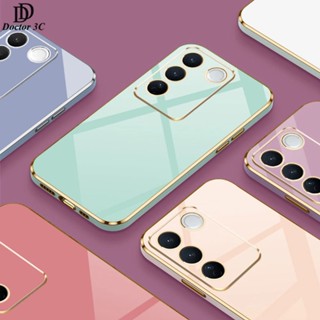 เคสโทรศัพท์มือถือ TPU ใส 6D กันกระแทก ป้องกันเลนส์ หรูหรา สําหรับ VIVO V27 V27E Pro 4G 5G 2023