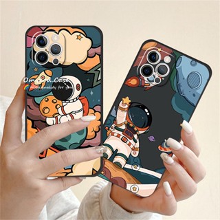 🌈Ready Stock🏆Redmi A1 Plus Note 12 11 10 9 8 Pro Redmi 12C 10C 9A 9C 9 10 Mi 11 Lite 12 10 Ins Fashion Astronaut Adventures Couple Phone Case Soft TPU Anti-fall Protection Back Cover