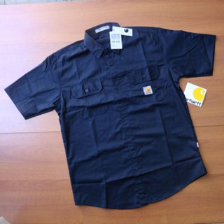 CARHARTT เสื้อเชิ้ตทํางาน สีกรมท่า สําหรับผู้ชาย และผู้หญิง