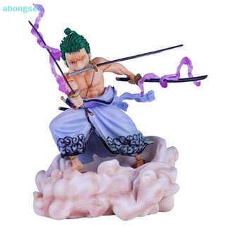 Abongsea ฟิกเกอร์อนิเมะวันพีช Roronoa Zoro Battle Scene Kimono Dressing Statue PVC สําหรับตกแต่ง