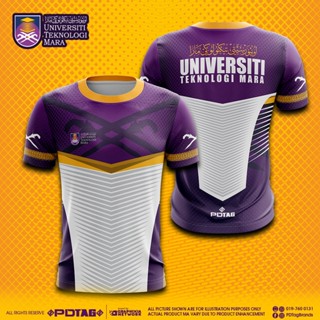 [พร้อมส่ง] เสื้อยืดลําลอง แขนสั้น พิมพ์ลาย PDTAG JERSEY UiTM สีม่วง สีขาว สําหรับผู้ชาย และผู้หญิง