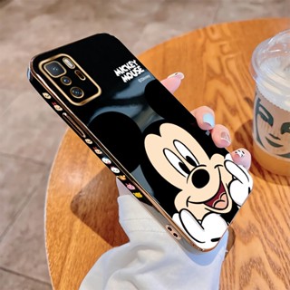 เคสโทรศัพท์มือถือ แบบนิ่ม ชุบไฟฟ้า ลายมิกกี้ ทรงสี่เหลี่ยม หรูหรา สําหรับ Xiaomi Poco X3 X4 GT X3 X4 NFC X4 X5 Pro 5G