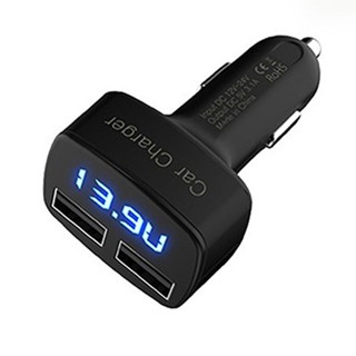 4-In-1 Dual Usb Digital Led Display Dc 5V 3.1A Universal Adapter พร้อมเครื่องทดสอบมิเตอร์วัดกระแสไฟแรงดันอุณหภูมิ [U/14]