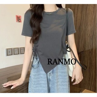  RANMO ผู้หญิงเสื้อเชิ้ตสไตล์แฟชั่น  สวย สบาย ทันสมัย Stylish 185338 36Z230909