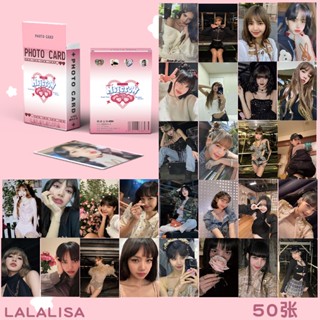 [A Box of 50 ชิ้น] Lisa โฟโต้การ์ดเลเซอร์ ลาย BLACKPINK โฮมเมด โพลารอยด์ ทรงกลม ขนาด 10 ซม. 50 ชิ้น