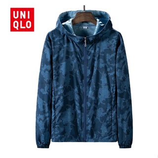 Uniqlo ใหม่ เสื้อแจ็กเก็ต ผ้าเรยอน กันแดด ระบายอากาศ ป้องกันรังสียูวี กันน้ํา บางพิเศษ เหมาะกับฤดูร้อน สําหรับผู้ชาย 2023