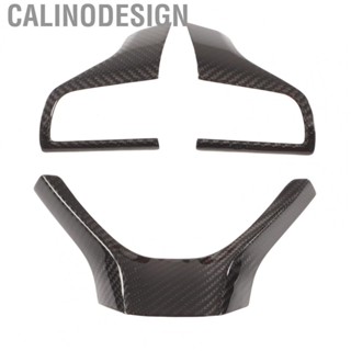 Calinodesign 3pcs Dry Carbon Fiber Steering Wheel Panel Frame Trim Car Accessories Replacement for LEXUS ES LX RX 2012-2018