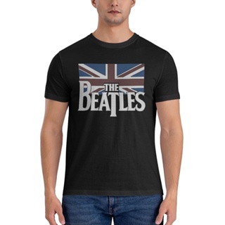 เสื้อยืด พิมพ์ลายธง The Beatles สไตล์วินเทจ