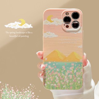 เคสซิลิโคน tpu ลายภาพวาดสีน้ํามัน สําหรับ apple iphone 11 12 13 14 pro max plus