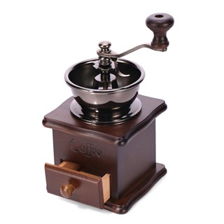 Camping Durable Wooden Portable Drawer Home Office Hand Crank Adjustable Coarseness Manual Coffee Grinder