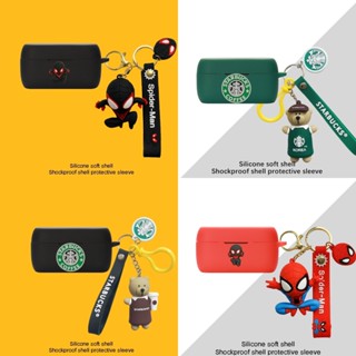 Jabra Evolve2 Buds Case Cartoon Starbucks Coffee Bear Keychain Pendant Jabra Elite 3/E2 / Elite 4 Active / Elite 5 Silicone Soft Case Shockproof Case Protective Case Cute Minions Pendant Jabra Elite 7 Pro Case Evolve2 Buds Cover Soft Case