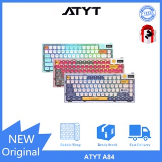 Atyt A84 คีย์บอร์ดเมคคานิคอล มีไฟแบ็คไลท์ RGB