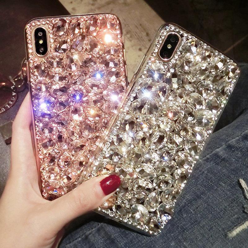 เคสโทรศัพท์มือถือ ประดับเพชร พลอยเทียม พร้อมกาว และหิน หรูหรา สําหรับ Xiaomi Redmi Note 12 11 11s 10 10s 9 9s 8 Pro 7 5 Pro