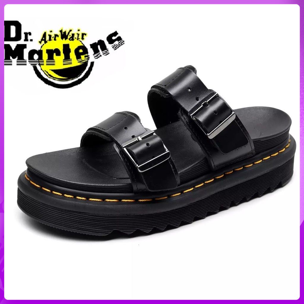 On New 2023 Dr Martens men's platform sandals women Dr. Martens water Wair genuine leather sandals unisex slippers QD5Y