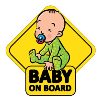 Rich2.br สติกเกอร์สะท้อนแสง ลาย BABY ON BOARD สําหรับติดตกแต่งรถยนต์