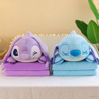 Ag หมอนตุ๊กตานางฟ้า Stitch น่ารัก พร้อมผ้าห่ม ของขวัญ สําหรับเด็กผู้หญิง ตกแต่งบ้าน