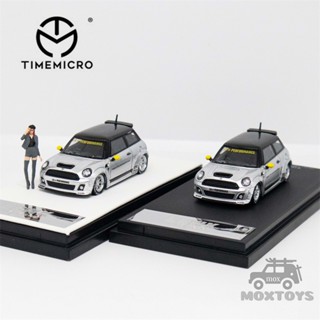 Time MICRO โมเดลรถยนต์ สีเงินเรืองแสง ขนาดเล็ก 1:64