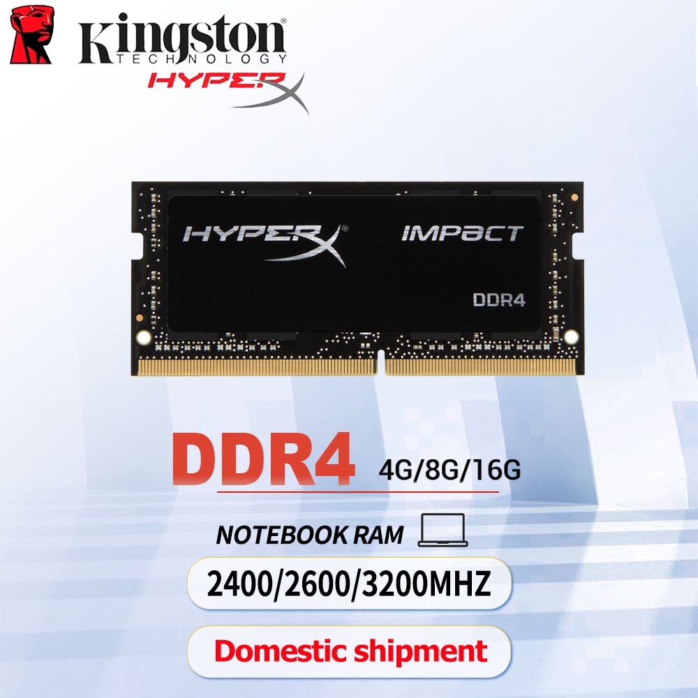 【การจัดส่งในกรุงเทพฯ】หน่วยความจำโน๊ตบุ๊ค Kingston Hyperx DDR4 หน่วยความจำแล็ปท็อป 4GB 8GB 16GB 2400 2666 3200MHZ SODIMM