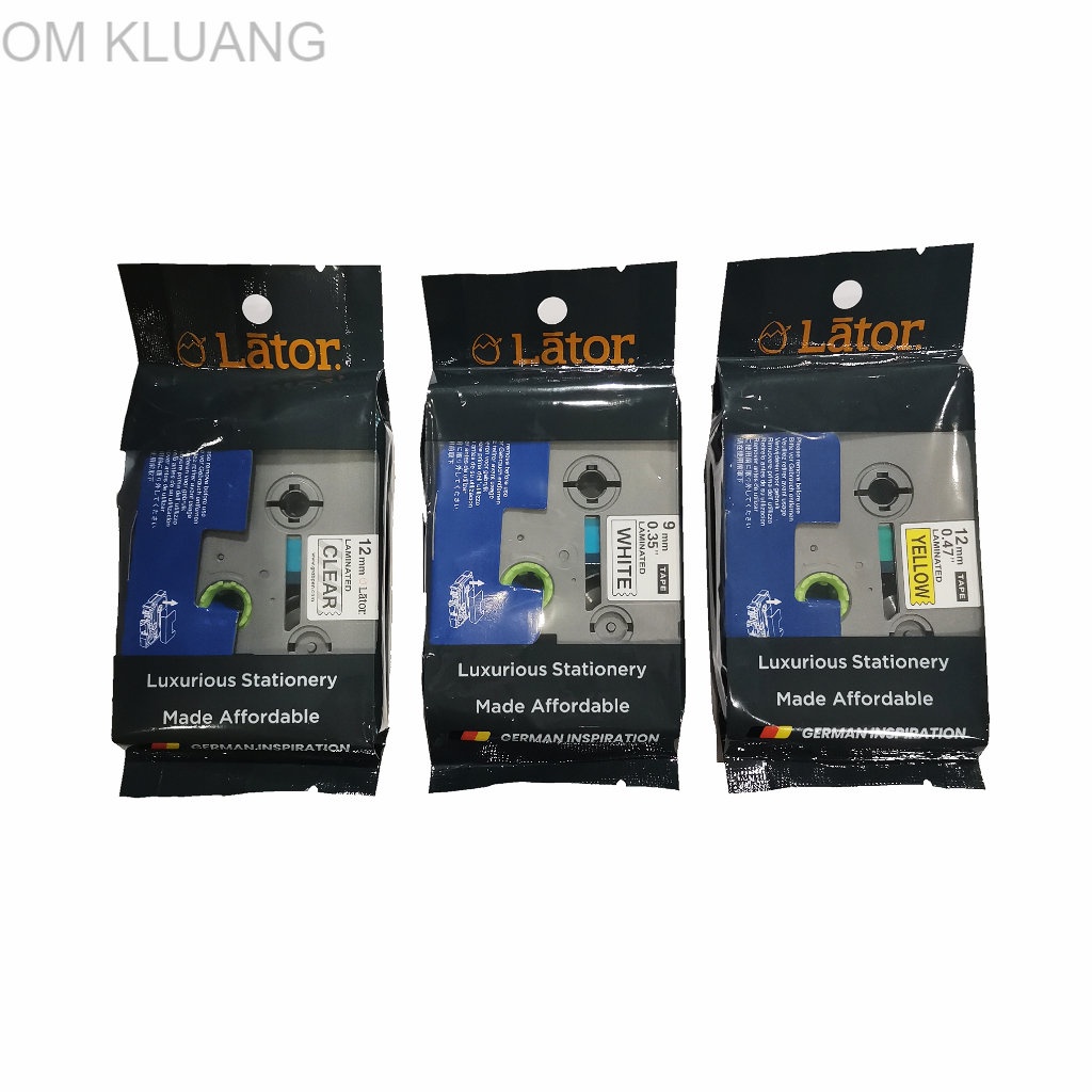 LATOR BROTHER TAPE LZE-131 BK/CR 12MM/LZE-221 BK/WH 9MM/LZE-631 BK/YW 12MM
