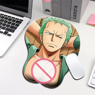 One PIECE Roronoa Zoro แผ่นรองเมาส์ซิลิโคน ลายการ์ตูนอนิเมะ 3D กันลื่น [ZXL]