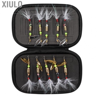 Xiulo Fishing Lures Gear Kit  Sequin Rotation Fishing Lure Salt Water Resistant with Storage Case for Trout