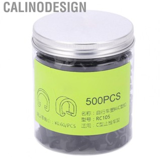 Calinodesign 500Pcs Plastic Bicycle C Clips Clamps Bike Housing Cable Clamps C Clips for Bicycle Gear Shift Brake Line