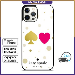 SAMSUNG เคสป้องกันโทรศัพท์มือถือ ลาย KateSpade 256 สําหรับ iPhone 14 Pro Max 13 Pro Max 12 Pro Max Note10 Plus S22 Ultra