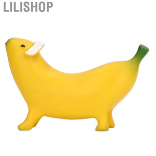 Lilishop Banana Dog Sculpture Lovely Funny Banana Dog Decoration for Garden