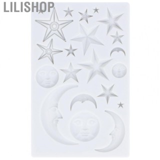 Lilishop Silicone Fondant Mold Star Moon Face Nonstick  Grade Silicone Reusable He JY