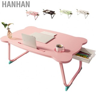 Hanhan Bed Folding Table Portable Cute Breakfast Tray Lap Standing Notebook Desk for Home Dormitory