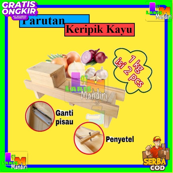 Kayu MERAH เครื่องตัดหัวหอม / เครื่องหั่นหัวหอมอเนกประสงค์ / ชิ้นหัวหอมไม้สน