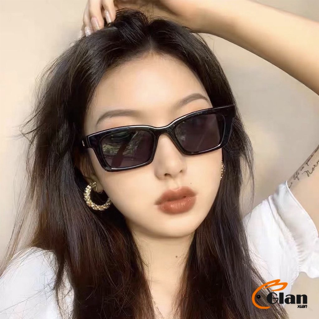 Glanxuan แว่นตากันแดด เลนส์ทรงสี่เหลี่ยม  unisex สำหรับสตรี Sunglasses - รูปที่ 5