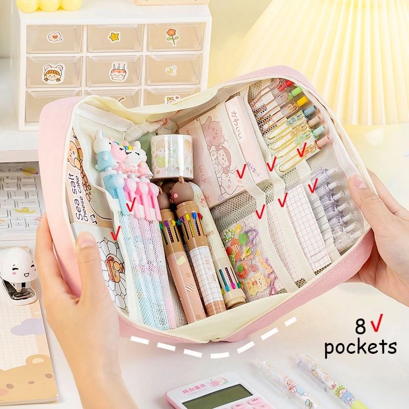 Kawaii กระเป๋าดินสอ ความจุใหญ่ สำหรับนักเรียน thumbnail 5