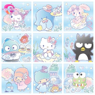 【PL】ชุดงานปักครอสติชเม็ดบีด ทรงเพชร คริสตัล รูปการ์ตูนอนิเมะ Sanrio Underwater World 5D ขนาด 30x30 ซม. 40x40 ซม. 50x50 ซม. สําหรับตกแต่งบ้าน