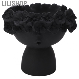 Lilishop Resin Face Succulent Flower Pot Ornament Decoration For Living Room Home TV Wi